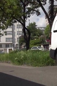 Delightful Hottie Pissing In Public On Busy Road