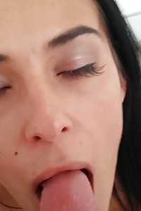Lexi Dona Gets On Her Knees And Slurps Dick