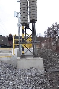 Seductive Blonde Pisses Right Next To A Railway Line