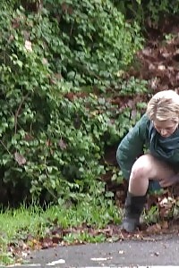 Blonde Girl Pisses In The Car Park