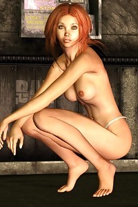 Gallant Red-haired In Her White Undie